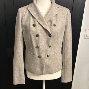 Chic Double-Breasted Beige Blazer
